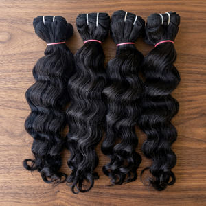 ผมต่อแบบ Deep Wave Single Weft ผมแท้จากอินเดีย Remy Virgin น้ำหนัก 100 กรัม - Product Image 3