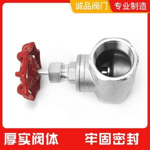 วาล์วเกตแบบเกลียวภายใน ทนความร้อนสูง รุ่น J11W-16P  วัสดุสแตนเลส 304 316 321  โครงสร้างแบบ B  ชนิดมุม - Product Image 3