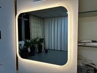 Miroir de salle de bain LED encadré anti-buée à lumière blanche dimmable, avec fenêtre extérieure givrée, miroir de vanité intelligent – Offre Spéciale Festival de Septembre