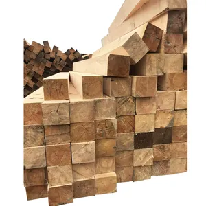 Precio barato Material de construcción de madera de pino personalizado madera de pino madera ferrocarril durmiente de madera