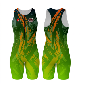 Nuevos Conjuntos de Uniformes de Atletismo de Verano, Trajes Sublimados de Una Pieza, Corte Regular, Ligeros, Transpirables, Ropa Profesional para Correr - Product Image 1