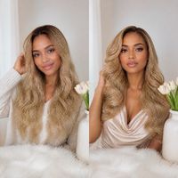 Extensiones de Cabello Humano Liso Remy Personalizadas de Fábrica con Punta Nano de 16 Pulgadas, Color Ceniza Cálido con Reflejos Decolorados, Anillo Nano, Doble Trama a Máquina