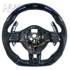 Volante Deportivo Personalizado de Fibra de Carbono con LED para Mejorar el Interior del Coche, Compatible con VW <span class=keywords><strong>Golf</strong></span> MK 6 7 <span class=keywords><strong>8</strong></span> GTI GTD <span class=keywords><strong>GTE</strong></span> R Polo - Product Image 1