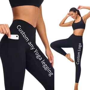 Ingrosso su misura senza cuciture sport Pant gym leggings da palestra nvgtn a vita alta gym yoga per donne