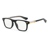 Vente en gros directe d'usine, lunettes optiques carrées unisexes personnalisées avec logo, montures durables en TR90, lunettes anti-lumière bleue