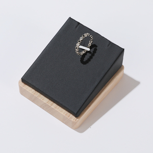 Wholesale Wood Velvet Modern <b>Jewelry</b> Necklace Display Rack Stand <b>Tray</b> with Custom Color Velvet Cushion Custom Size - Product Image 5