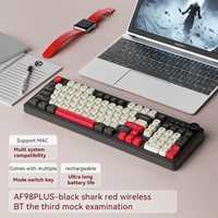 Clavier à membrane filaire Ajazz AF98, 98 touches, éclairage arc-en-ciel, touches colorées, clavier de jeu et de bureau pour PC portable