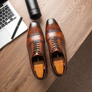 <b>Oxford</b> <b>leather</b> <b>shoes</b> - men's genuine <b>leather</b> business formal <b>work</b> casual wedding breathable men's <b>shoes</b> - Product Image 2