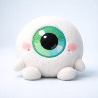 Peluche personnalisée CE CPC en forme d'œil mignon, jouet en peluche doux pour Halloween, cadeau, logo OEM personnalisé disponible
