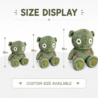 Peluche Monstre Vert Personnalisée en Coton PP Ultra Doux, Vente Directe Usine, Idéale Anniversaire et Anti-Stress - OEM/ODM Marque Privée