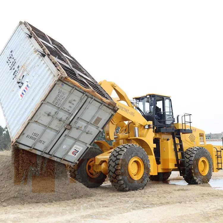 Tugas Berat Kasar Semua Medan Roda Flip Putar Terbalik Tilter 180 Derajat 45 Ton Beban Membongkar Forklift Tipper Kontainer Laut