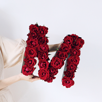 Boîte à fleurs en forme de lettre personnalisée pour la saint-valentin, emballage de luxe avec Logo personnalisé