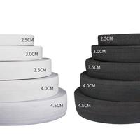 Bande élastique tricotée noire de 3 cm, certifiée OEKO-TEX 100, haute élasticité, pour la couture de ceintures de vêtements