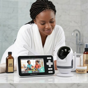 Moniteur bébé KT437T avec écran IPS 4 pouces, caméra PTZ HD 720p, portée audio de 300 m, système de surveillance infantile, vision nocturne automatique - Product Image 1