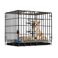Cage pour animaux de compagnie (chiens et chats) pliable, renforcée et épaissie, avec bouton-pression, populaire, pour chiens de petite/moyenne taille, utilisation domestique et automobile, toutes saisons