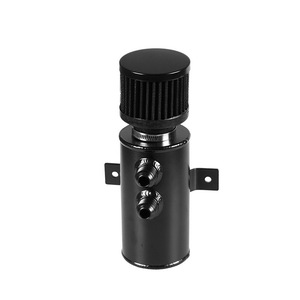 Collecteur d'huile à double flux en métal noir 1011 pour la modification, la rénovation et l'amélioration des véhicules - Product Image 1