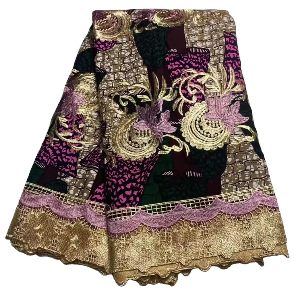 Abito da sera da 5 iarde tessuto per tende divano in tessuto broccato Jacquard africano nigeriano tessuto di pizzo Organza francese lavorato a maglia