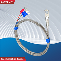 PT100 PT1000 Sonde étanche haute précision Câble silicone haute température 3 fils 4 fils capteur de température RTD