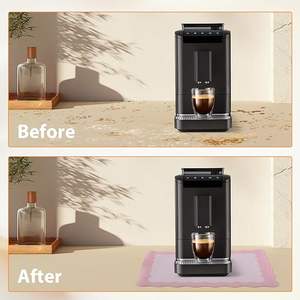 Tapis de comptoir à café festonné, mignon, absorbant, en caoutchouc, écologique, pour séchage de vaisselle, décoration esthétique pour cuisine - Product Image 2