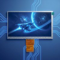 Écran d'affichage TFT LED BOE de 7 pouces, résolution 800x480, luminosité de 350 nits, température de fonctionnement de -20°C à 70°C, montage par connecteur