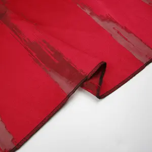 Фабрика KEER, оптовая продажа, модное JDD3317M-L текстильное красное полиэфирное смешивание из органзы, волнистые трапециевидные Платья для вечеринок, жаккардовая ткань
