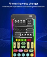 Carte son miniature I9 pour enregistrement, changeur de voix, ensemble avec lumières LED colorées pour diffusion en direct, effets audio multiples, outil micro