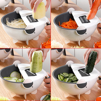 Keuken Multifunctionele Groentesnijder Snijmachine Vruchten Afvoermand 9 In 1 Cortador De Verdura Groenterasp