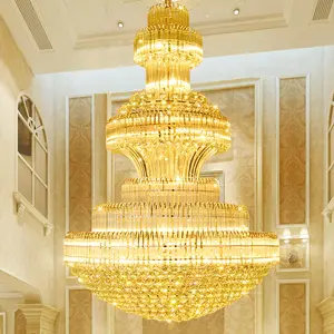 Foyer contemporaneo grande hall d'arte lusso moderno hotel nordico sala da pranzo decor lustro lampadario di cristallo a led