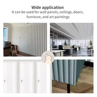 Panneau mural 3D en MDF cannelé moderne personnalisé |   Panneau décoratif acoustique en bois courbé pour hôtels et bureaux de luxe