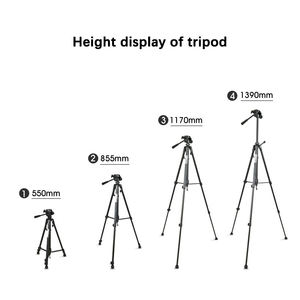 Trípode de cámara de 136CM, 150CM, 160CM170CM con bolsa de transporte, trípode para teléfono móvil para fotografía, palo de Selfie en vivo plegable y retráctil - Product Image 2