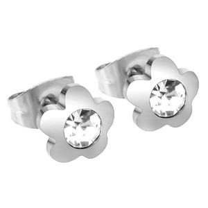 Pendientes de Cristal al por Mayor de China, Pendientes de Zirconia de Acero Inoxidable Chapados en Oro a Precio Económico para Niñas, Pendientes Lindos Estilo Coreano - Product Image 5
