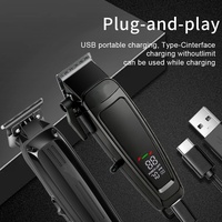 Tondeuses à cheveux électriques sans fil professionnelles pour hommes, recharge USB, réglables, tondeuses à cheveux sans fil pour barbier