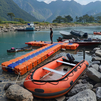 Plateforme flottante en HDPE, quai flottant, piston inclus, marque Botai, 500x500x400mm, durable, imperméable, protection UV
