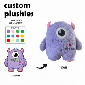 Fabricant de jouets en peluche personnalisés, faible MOQ, loup à gilet rayé de dessin animé, poupée en peluche personnalisée de personnages d'anime, jouet en peluche avec <span class=keywords><strong>logo</strong></span> personnalisé - Product Image 3