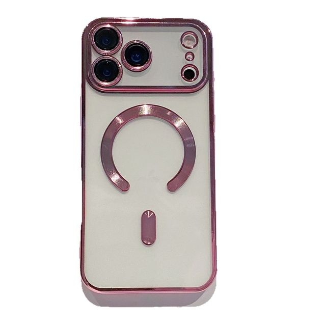 Luxury clear Soft TPU Magnetic Ring Electroplated Anti Fall Shockproof Phone Case Cover for iPhone 14 15 16 17 Pro Max Plus