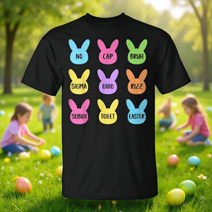 T-shirt promotionnel Skibidi Easter Egg Hunt Day No Cap Rizz Meme Easter - Product Image 3
