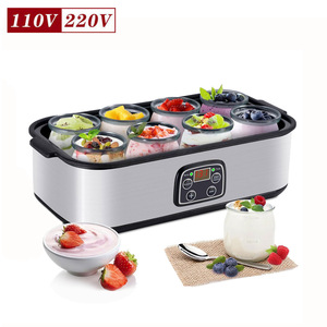 <span class=keywords><strong>Yaourtière</strong></span> Électrique Numérique <span class=keywords><strong>pour</strong></span> la Maison, 8 Pots en Verre, Acier Inoxydable, Contrôle Tactile de la Température, Multifonction <span class=keywords><strong>pour</strong></span> Yaourt Probiotique - Product Image 1