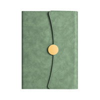 Carnet A5 à trois volets en similicuir, cousu à la main, coffret cadeau, bloc-notes de style professionnel pour réunions de bureau, souvenirs d'entreprise