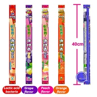 Japon 40cm de long raisin pêche orange saveur fruitée doux déchiré à la main bonbons mous gommeux boîte d'emballage de bonbons