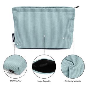 Custom Logo <b>Women</b> Girls Fashion Travel Cosmetic <b>Bag</b> Makeup <b>Pouch</b> Non-Woven Fabric Zipper Soft Handle Portable Foldable Small - Product Image 3