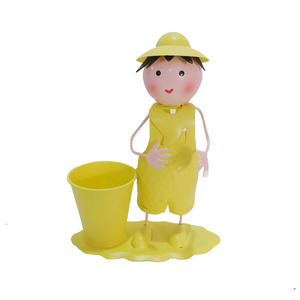 BILLION nouveau Design intérieur/extérieur bureau décoratif support <span class=keywords><strong>en</strong></span> métal garçon/fille planteur poupée Pot de fleur support pour la maison et le jardin - Product Image 2