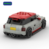 Jouet de construction créatif pour enfants, cadeau, en plastique, modèle de voiture grise miniature, mini-voitures super assemblées en ABS, jouets pour garçons, ensembles de blocs de construction