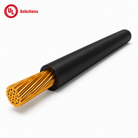 Fil en caoutchouc EPDM UL3328 18-16 AWG / 30 AWG, conducteur unique en cuivre nu, 125 ° C 600V UL758