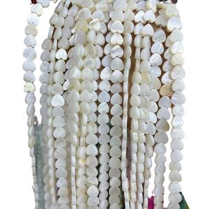 50 pezzi 8MM naturale acqua dolce forma di cuore colorato bianco amore madreperla per fai da te collana bracciale creazione di gioielli - Product Image 5