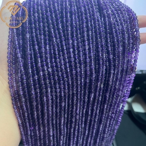 Natural Stone <strong>Beads</strong> Amethyst <strong>Round</strong> Smooth 4mm Loose Gemstone <strong>Beads</strong> Wholesale for Jewelry Making - Product Image 1