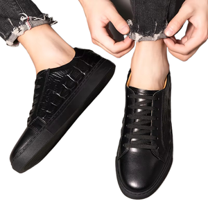 Chaussures de sport rétro décontractées pour hommes, baskets tendance avec fermeture éclair, confortables, en <span class=keywords><strong>cuir</strong></span> et maille, pour skateboard, printemps-hiver - Product Image 1