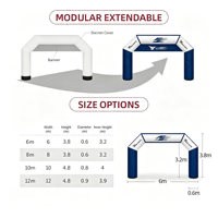 Arche d'entrée résistante au vent de qualité commerciale, arche gonflable en vinyle durable, taille personnalisée, pour compétitions sportives en extérieur et en intérieur