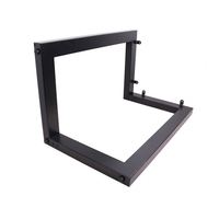 WEKIS Pieds de table à manger noirs de haute qualité de 28 "Pieds de table en acier en forme de L Pieds de table de cuisine industrielle en métal noir en forme de c