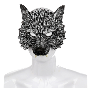 Disfraz de Halloween Adulto Realista Media Máscara <span class=keywords><strong>Lobo</strong></span> Máscaras <span class=keywords><strong>Hombre</strong></span> <span class=keywords><strong>Lobo</strong></span> Animal Mono Máscara Gorila Marrón - Product Image 2