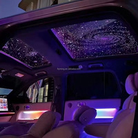 Lámpara LED de Ambiente con Película de Cielo Estrellado para Auto, Decoración Interior con Luz de Techo Panorámica, Accesorios Universales para Auto